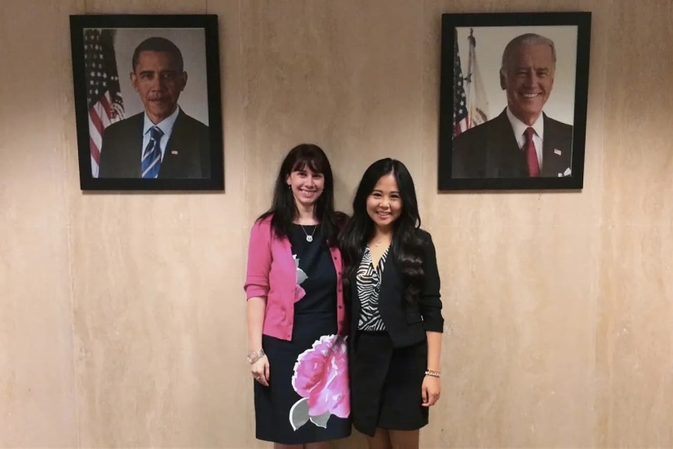 With First-Year Fellow mentor, Lauren Kennedy '02 in Washington, DC