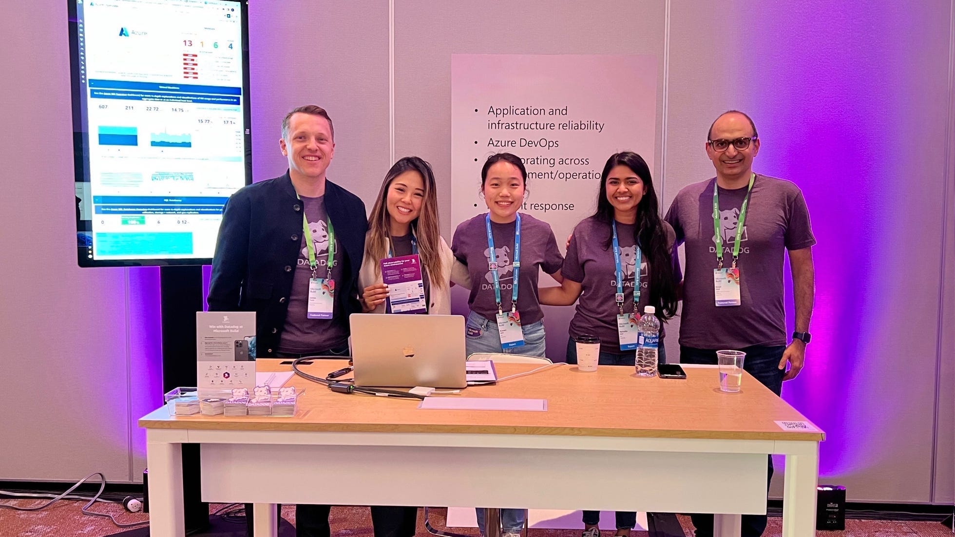 Datadog's Azure squad at Microsoft Build in Seattle, spring 2023.