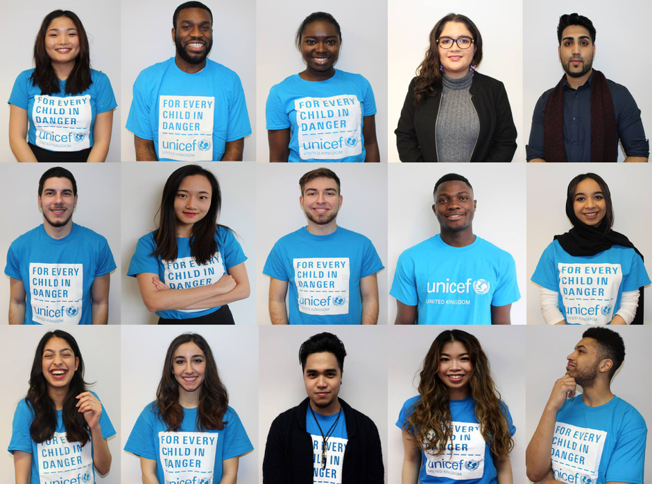 A collage of UNICEF Club members organizing in their communities.